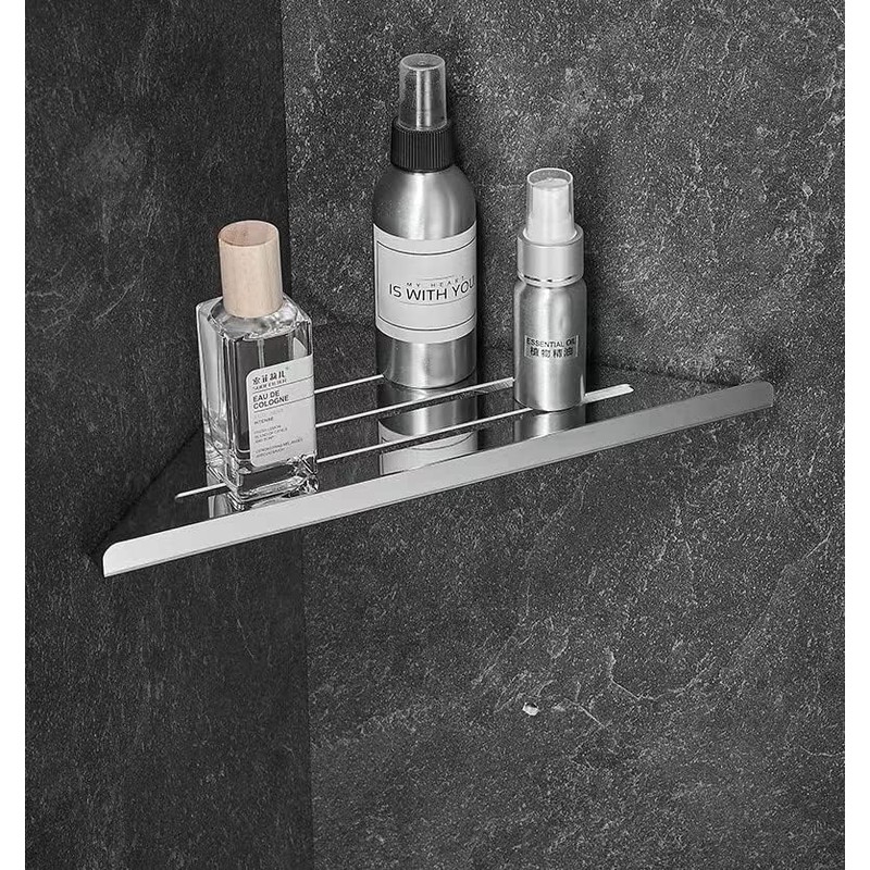 Lavatory Bathroom Corner 304 Stainless Steel Shelf Wall Mount Triangular