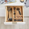 iDesign Acacia Wood Narrow Kitchen Drawer Organizer - Set of