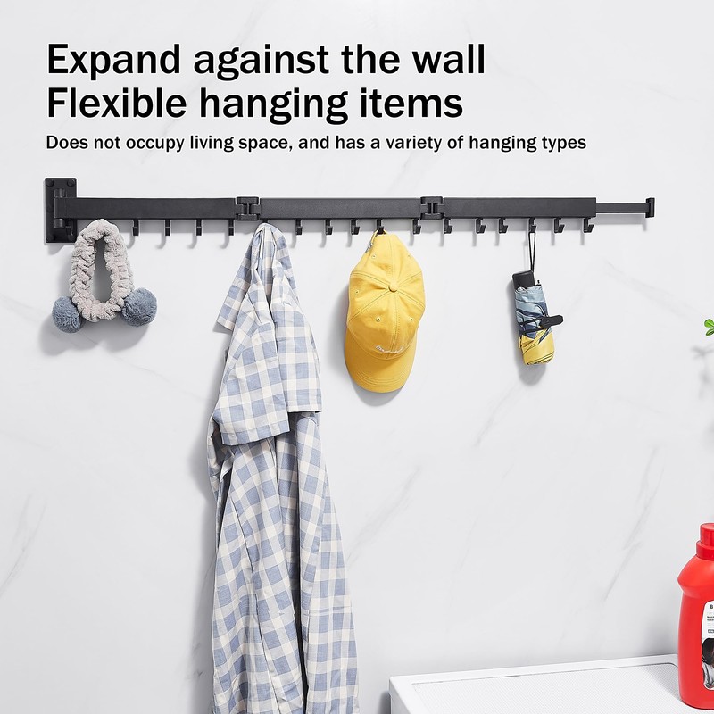 ZdwCyl Clothes Drying Rack Wall Mounted,Laundry Rack Wall Wount,Drying Rack