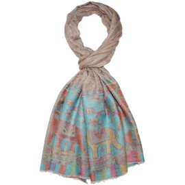 Lorenzo Cana Men's Scarf 100% Cashmere Scarf Cashmere Scarf Men's Scarf Men Woven Multicoloured, Paisley pattern-red-beige