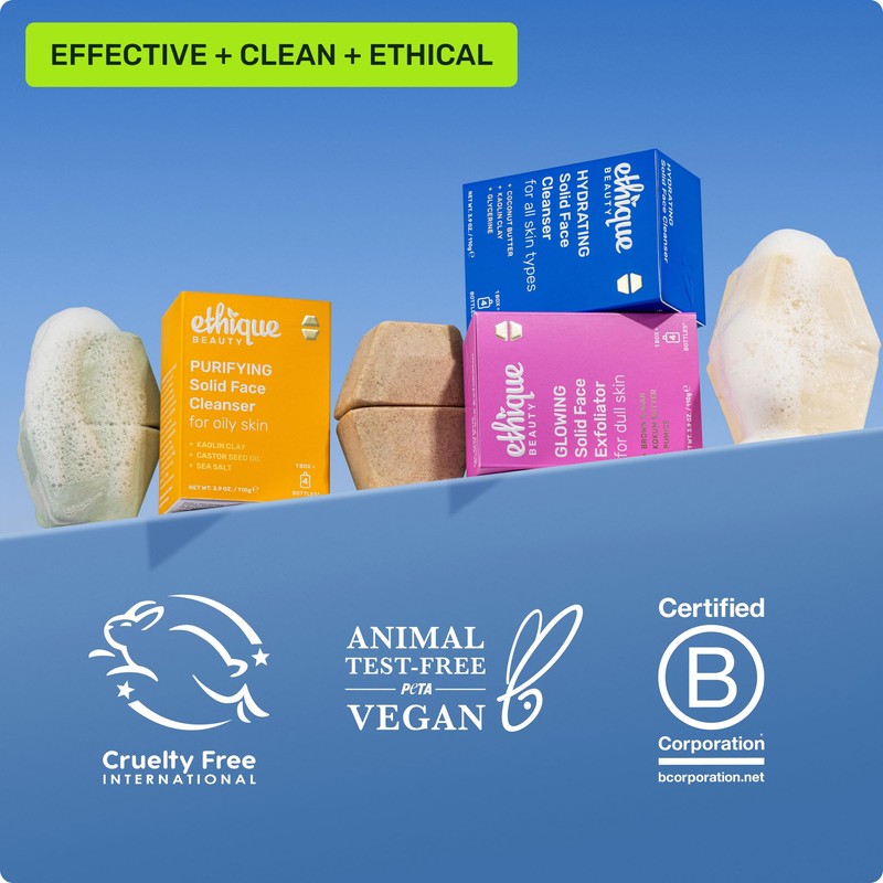 Ethique Purifying - Solid Face Cleanser for Oily Skin -Vegan,
