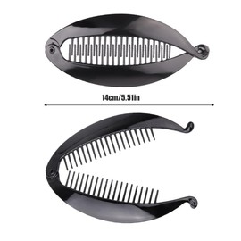 4 Pack Vintage Fishtail Hair Clips French Banana Clips Ponytail Fish Hair Clips for Long Curly or Straight Hair