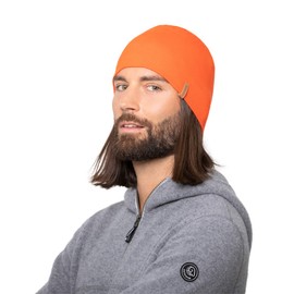 Giesswein - Gehrenspitze Unisex Knitted Merino Wool Hat for Men and Women, Breathable, Temperature Regulating, Beanie for Men and Women, Ideal for Winter Sports, Suitable for Any Head Shape, neon