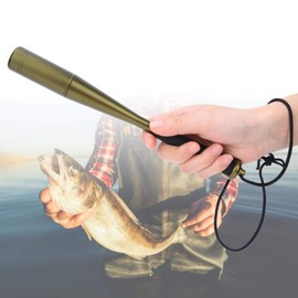 Starbun Fishing Bat - 25mm Diameter Fishing Bat Tool Aluminium Alloy Head 2 Colours Fish Priest with Foam Handle(green)
