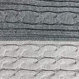 [TERAICHI] Compaq Muff™ Cable Bi-Color, Made in Japan Made in Japan Neck Warmer, Short Scarf, Petite Scarf, Insertion Muffler, Mini Scarf, Sengo, Compact Scarf, Packable, Gray * Light Gray