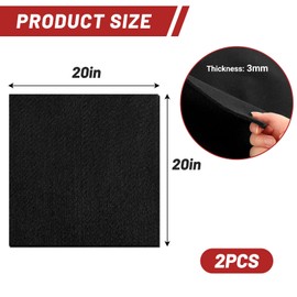 UNIFAMILY 2 PCS Carbon Felt Welding Fire Blanket for Welding Table Fireproof Heavy Duty Flame Retardant Protective Mat Up to 1800°F for Grill Stove Pit Soldering Welders (20x20 inch)