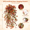2PCS 344-Blooms Artificial Fall Flowers,UV Resistant No Fade Silk Fake