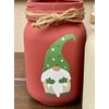 Gnome Winter Mason Jars/Gnome Mason Jars/Winter Decor/Painted Mason Jars