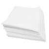 OnlyBee Men's 5/10/20 Large 36cm Square Handkerchiefs (White, Pack of