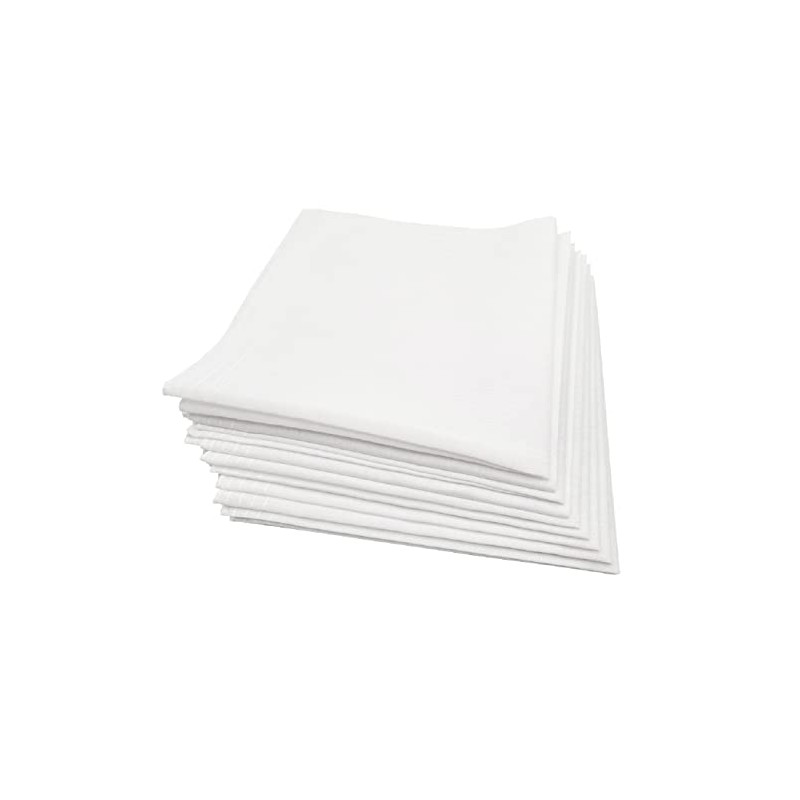 OnlyBee Men's 5/10/20 Large 36cm Square Handkerchiefs (White, Pack of