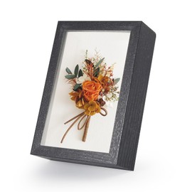 4x6 Small Shadow Box Frame Display Case with Real Glass,Display Case Box for Memorabilia,Wedding Memories,Pins,Awards,Crafts,Tickets and Photos (Black,Rjgyxq)