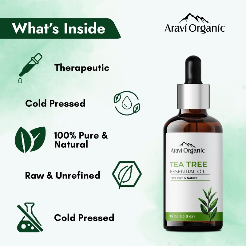 Aravi Organic Tea Tree Essential Oil - 15 ml |