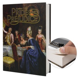 Real Paper Book Safe, Suitable for Jewellery, Money and Cash, Hollow with Hidden Compartment, Key and Combination Lock