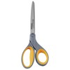 Westcott E-30493 00 Softgrip Scissors, 11 cm Titanium Nitride Stainless Steel Blades, Grey/Yellow, 23 cm