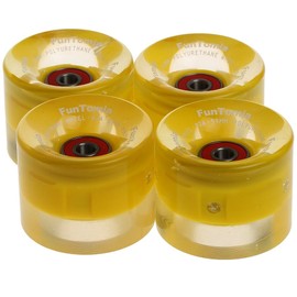FunTomia 4 x Miniboard/Skateboard Wheels 59 x 45 mm with T-Tool and ABEC-9 Bearings Hardness 82A