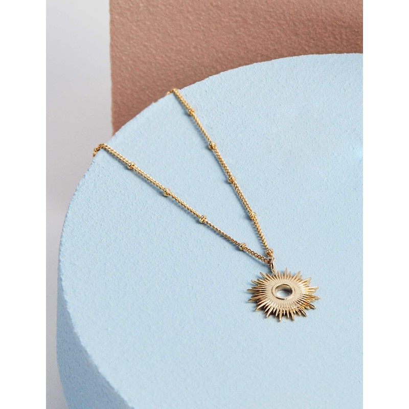 Estella Bartlett Full Sunburst Necklace - Gold Plated