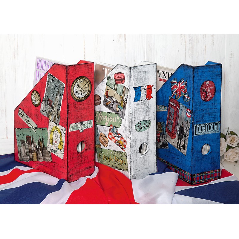 VBS Magazine Rack 25 x 9 x 32 cm Wooden