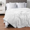 Pavilia White Fluffy Throw Blanket, Fuzzy Plush Warm Blanket for