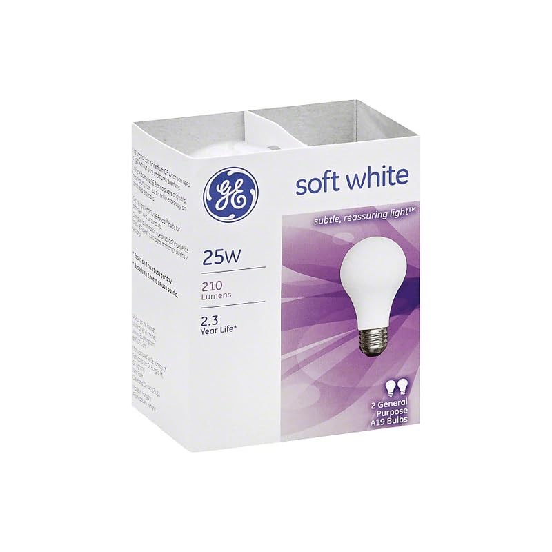 BULB SFTWHT 25A/W PK2 GE
