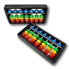 REONAS Kids Abacus Mini Abacus S Children Calculator Rainbow Color Soroban 7 Digit 4 Ball Home Learning Calculator for Toddlers Kids Beginners Elementary School Home Practice (s)