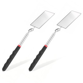 Tucnoeu 2 Stück Inspektionsspiegel Teleskopspiegel Teleskop Spiegel Ausziehbar, 360° Drehbar, 30-89cm