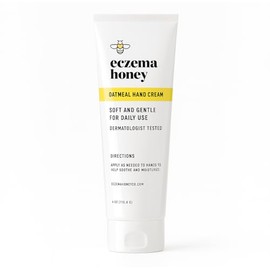 Crema de manos de avena con miel y eczema: loción natural para manos y cuerpo para aliviar el eczema: crema para pieles secas, sensibles, irritadas y 