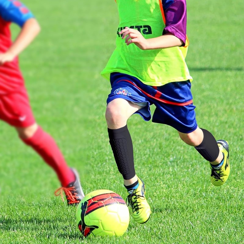 TuoYi 2 Pieces Soccer Shin Guards, Flexible Shin Guards Soccer