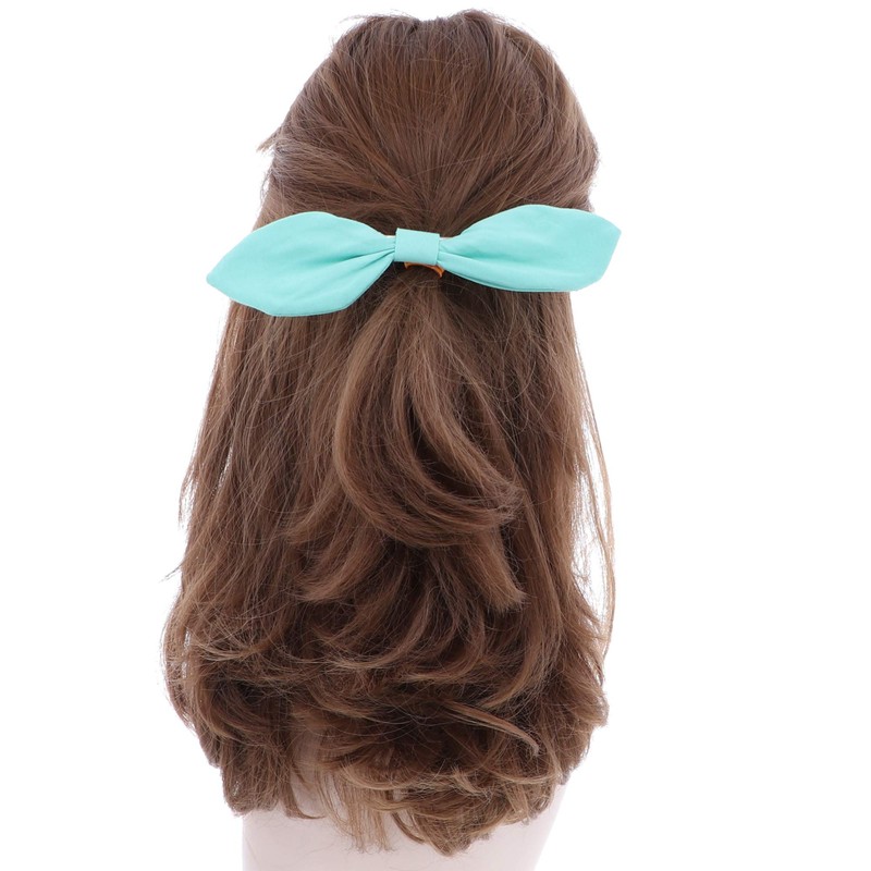 Soft Bendable Hair Bow Aqua