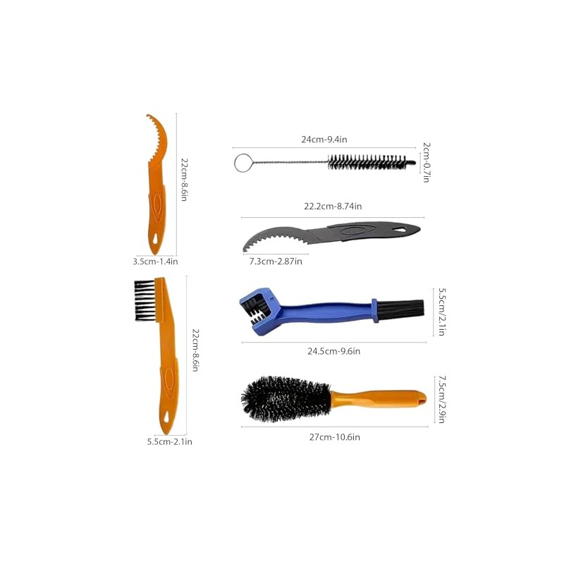 Juego de 11 Herramientas de Limpieza de Bicicleta, Bike Chain