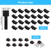 APOMOONS 50 Pcs Under Desk Cable Management, Hook and Loop