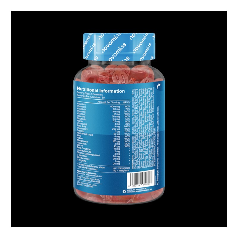 Novomins Men's Gummy Multivitamins 60 Gummies