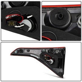 OCPTY Taillight Assembly Replacement Fit 2017-2019 for GMC Acadia Red Clear Lens Driver Side