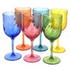 Yalin Set of 6 Unbreakable 12 oz Acrylic Plastic Wine