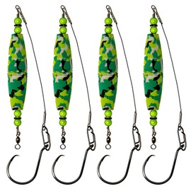 Pyuyan 4 Piece Catfish Fishing Leader Set, Catfish Floats, 7.6 cm Catfish Rattle Float, Catfish Rig, Catfish Floats, Pike, Floats for Catfish Fishing
