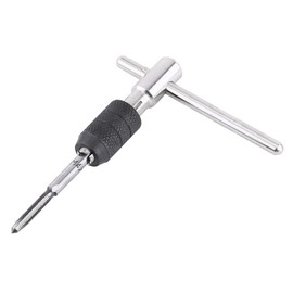 Tap Wrench Set, 4pcs Screw Taps + 1pc Bearing Steel M3-M6 T-Shaped Wrench + 4pcs 2.5mm 3.5mm 4.2mm 5.2mm Twist Drill Bits, Durable Threading Tapping Hand Tool Kit