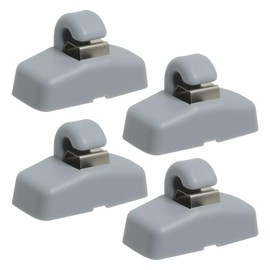 FunWorth 4pcs Sun Visor Bracket, Hook Clips Compatible with VW Golf Mk4, Caddy, Passat, Touran, T5 & Seat/Skoda (3B0857561B) - Easy to Fit, OEM Quality, Grey