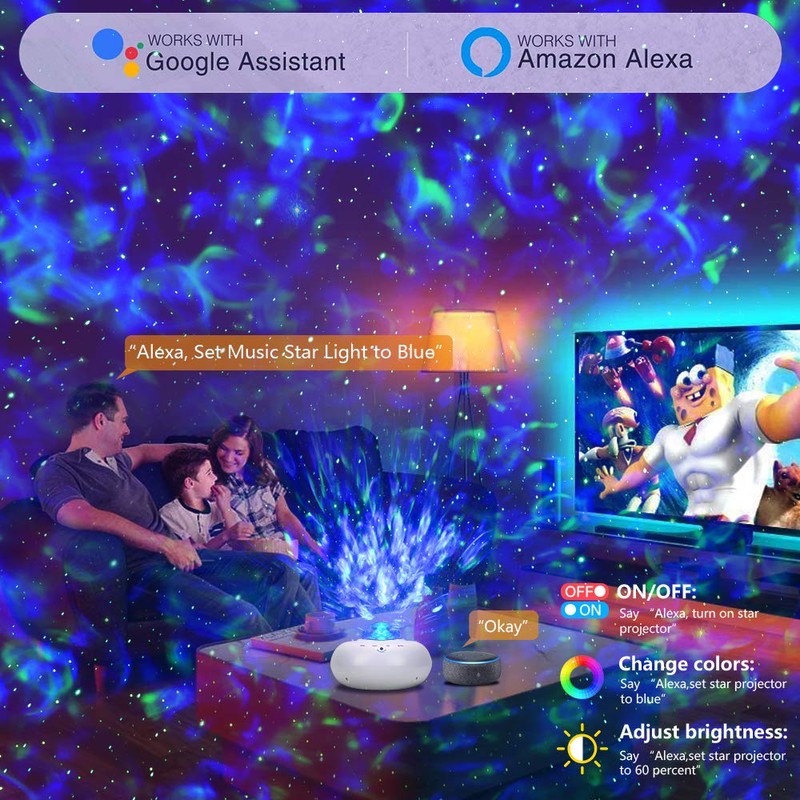 Star Projector, Elec3 Smart Galaxy Projector Works with Alexa, Google