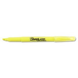 6 Pack Accent Pocket Style Highlighter, Chisel Tip, Fluorescent Yellow, 12/Pk by SANFORD INK (Catalog Category: Paper, Pens & Desk Supplies / Highlighters)