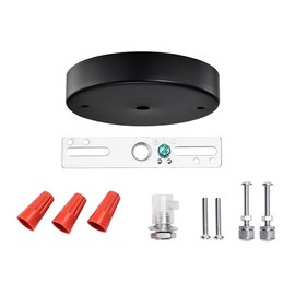 Canopy Kit for Ceiling Light Black Ceiling Light Plate for Pendant Light Chandelier Canopy Kit with All Required Mounting Hardware for Easy Installation