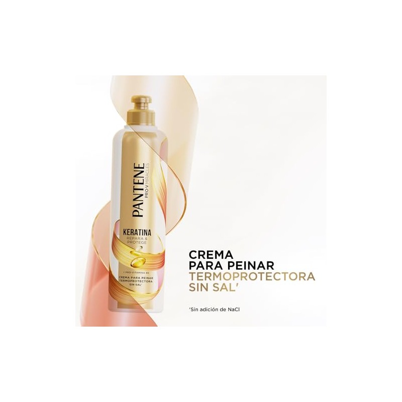 Pantene Kit Keratina Shampoo + Crema para Peinar Termoprotectora 300