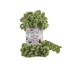 Alize Puffy Baby Blanket Yarn 5 Skeins 500g 55m 100% Micro Polyester Soft Yarn Baby Blanket Yarn Hand Knitting Yarn Super Chunky Bulky Woven Worsted (485)