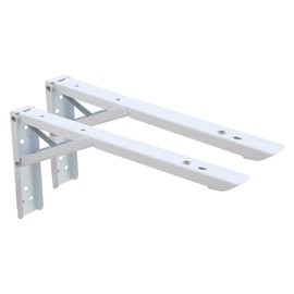 Semetall Folding Shelf Brackets 12-Inch ,550LB Heavy Duty Collapsible Wall Mount,Space Saving for Bench Table DIY,Pack of 2