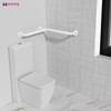 15 Inch Angled Shower Grab Bar, Munzong Anti Slip Chrome