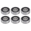 10Pcs Deep Groove Ball Bearing Rubber Seals Extra Light Series