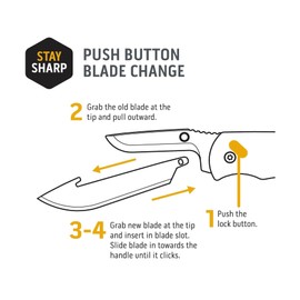 OUTDOOR EDGE 5" Replacable Combo Blade Pack - 6 Stainless Boning/Fillet & 6 Black Boning/Fillet Blades, Great for Boning and Filleting Fish & Deer