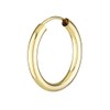 NKlaus 2563 Single Hoop Earrings 925 Sterling Silver Gold-Plated 2.5