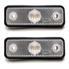 MelTruck® 2x White LED Marker Light E9 for Trailer Caravan
