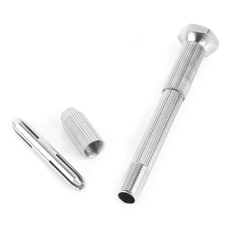 Silver Hand Drill Precision Pin Vise with 10 Pieces HSS