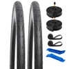 YUNSCM 2-PCS 700C Bike Tires 700X32C/32-622 60TPI and 700C Bike
