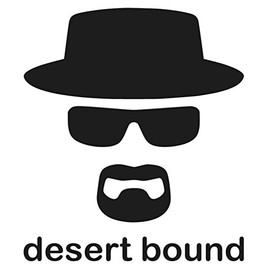 SixtyTwo24 Heisenberg Desert Bound Decal- {Black} 5" - Funny RV Camper Travel Trailer Sticker, Camping Sticker RV Decal, Funny Camping Sticker